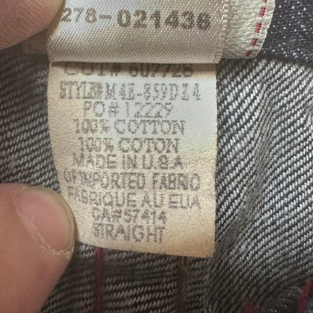 Vintage True Religion Jeans Mens 38 Blue Straight Distressed Bandana Patch USA